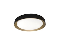 Plafón Lucy Negro/oro Led 60w 3000-4200-6500k 5400lm (ø50x50x7,5cm) Con Mando