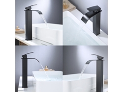 Grifo de cascada mixto de latón Worten para lavabo de baño