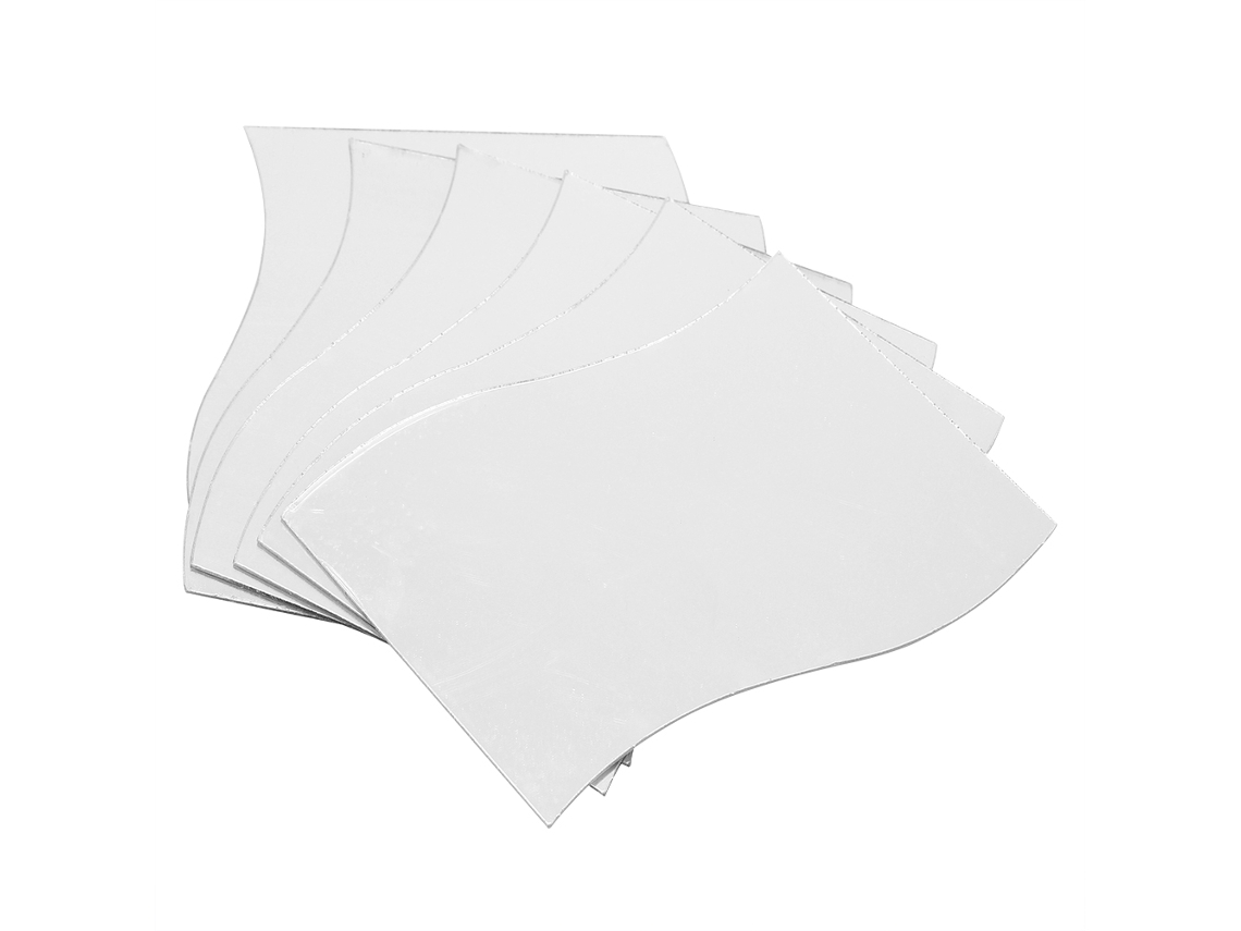 Adhesivo de espejo de pared con forma de onda, 6 piezas, decoración