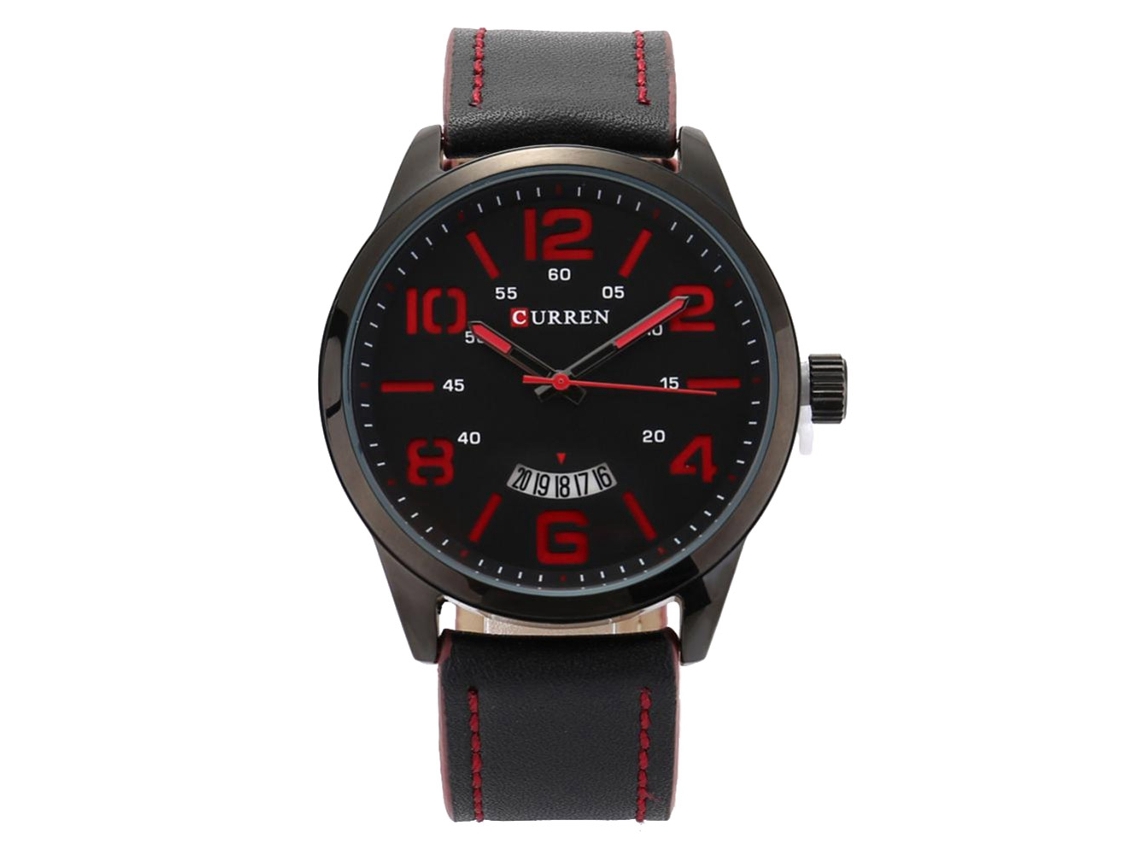 Reloj Moderno E Informal Con Pantalla Cuadrada, Correa De Nailon, Reloj De Cuarzo Para Hombre (rojo)