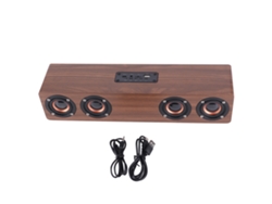 Altavoz Bluetooth Inalámbrico Retro Con Subwoofer, Sonido Envolvente, Diseño En Madera Mdf Para Teléfonos Móviles Y Portátiles.