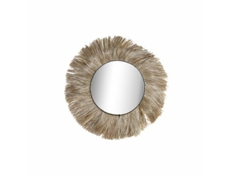 Espejo de pared DKD Home Decor Cristal Natural Jute (64 x 3 x 64 cm)
