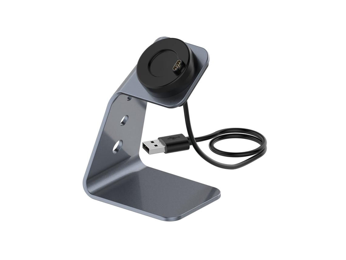 Cargador USB para Garmin Instinct E, aleación de aluminio gris.