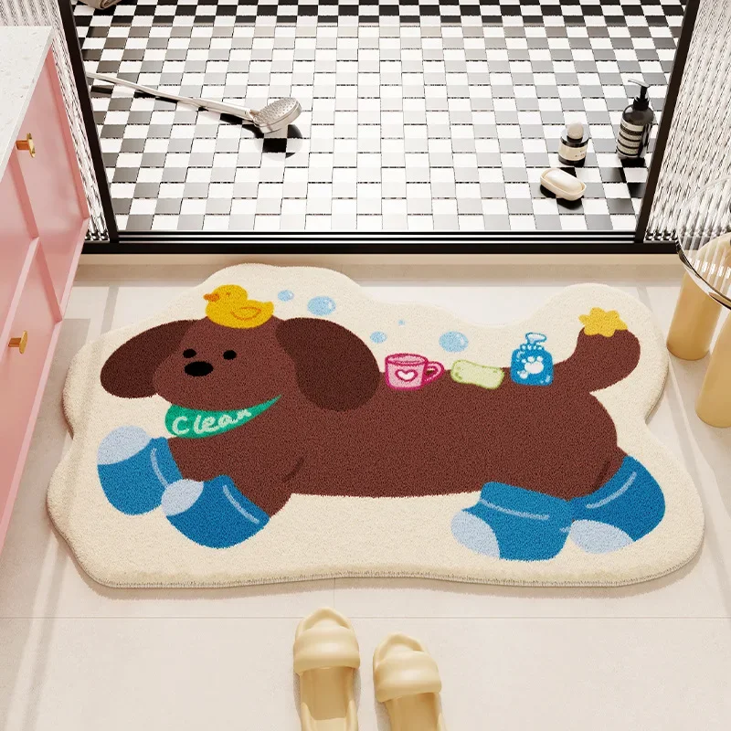 (estilo 8 50x80cm) Bonita Alfombra De Baño De Dibujos Animados, Absorbente Y Suave