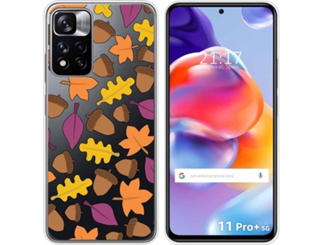 Carcasa para Xiaomi Redmi Note 11 Pro+ Plus 5G TUMUNDOSMARTPHONE Dibujos Transparente Otoño Multicolor