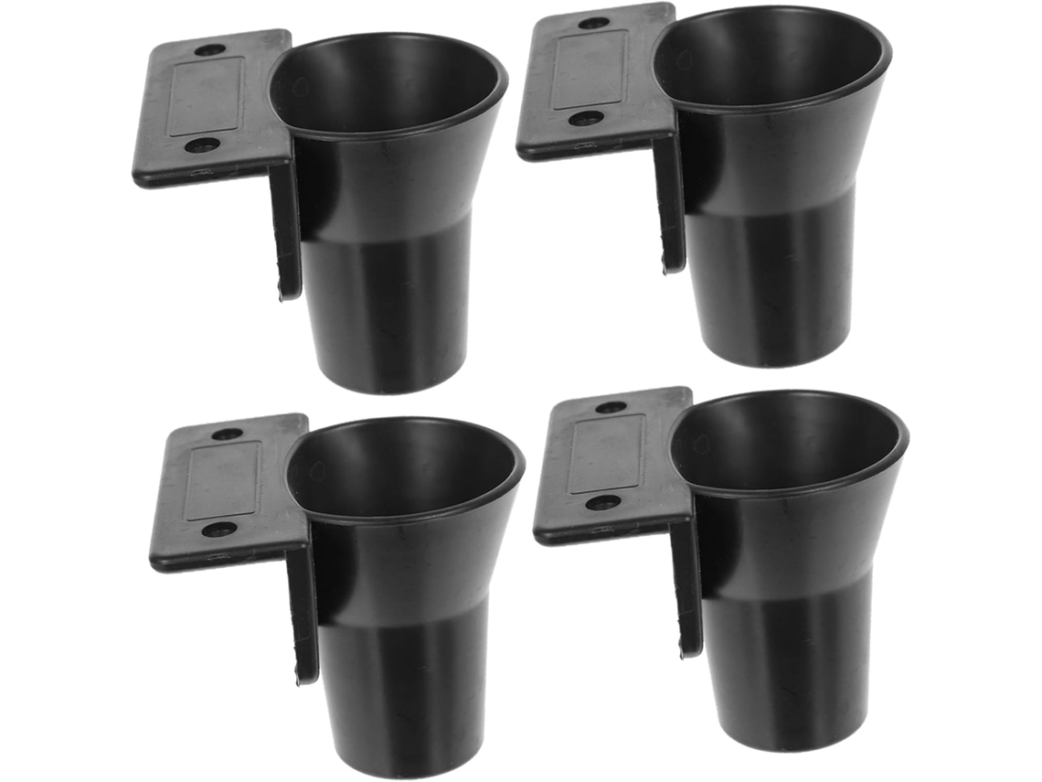 Soporte de pared para herramientas Slowmoose de 4 piezas, organizador, plástico negro.