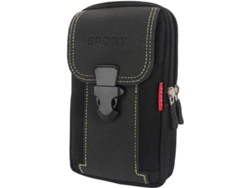JILLIOPER Bolsa Táctica para Cinturón, Bolsa para Móvil, Funda para Smartphone, Bolsa de Nylon para Cinturón, Negro