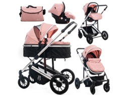 Trio Cochecito Bebé 3 en 1 0-22 kg BEBELISSIMO Victoire Rose