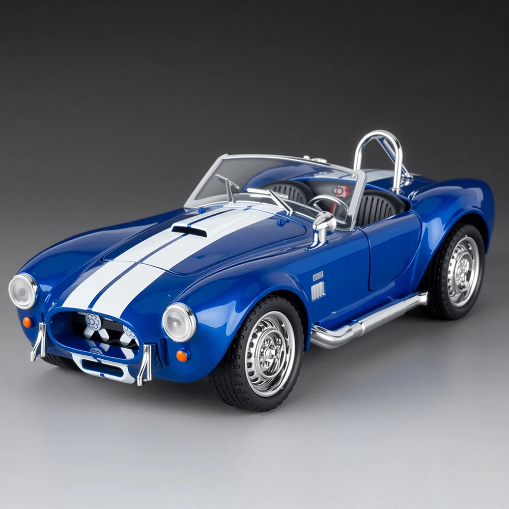 (azul) Miniatura De Carro Em Liga Metálica, Escala 1:24, Com Efeitos De Som E Luz.