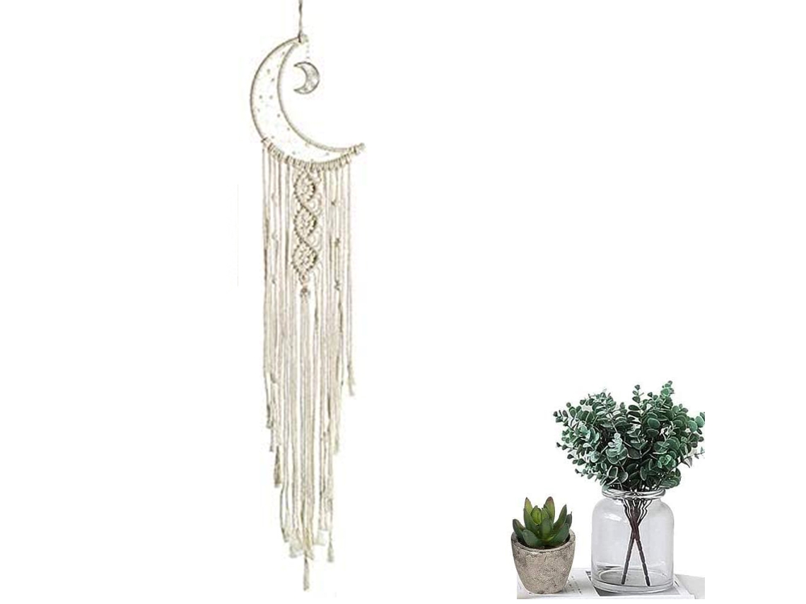 MEOIRUERY Cazador de sueños, colgante tejido a mano de macramé, tapiz bohemio para habitación, decoración de boda, perchero tejido boho, ornamento para hogar y 