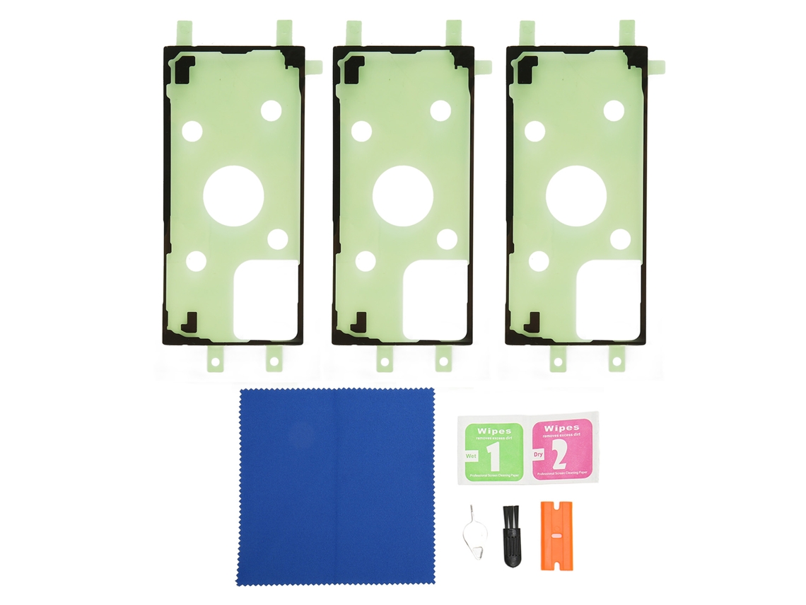 Adhesivo Para La Tapa Trasera De La Batería Del Galaxy Note 10 N970 Con Tiras Adhesivas De Doble Cara Y Accesorios De Limpieza.