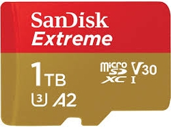Tarjeta de Memoria SANDISK Micro SDXC Extreme 256GB + Adaptador SD