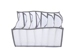 Organizador De Ropa Para Armario 7 Compartimentos Capacidad Grande Apilable Tela Inodora Ahorro De Espacio Blanco
