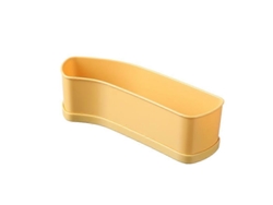 Cortador multifuncional y seguro para plátanos, jamón y salchichas, con base extraíble. Cortador amarillo de pepinos y frutas.