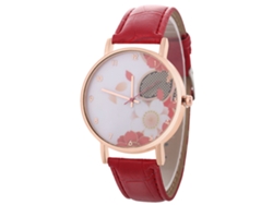 Reloj De Pulsera Unisex De Cuarzo Informal Para Parejas, Regalo Elegante Y A La Moda (rojo Brillante)