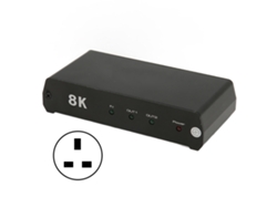 Divisor Hdmi 1 Entrada 2 Salidas 8k 60hz Hdr Switcher Para Tv Decodificador Con Plug Uk