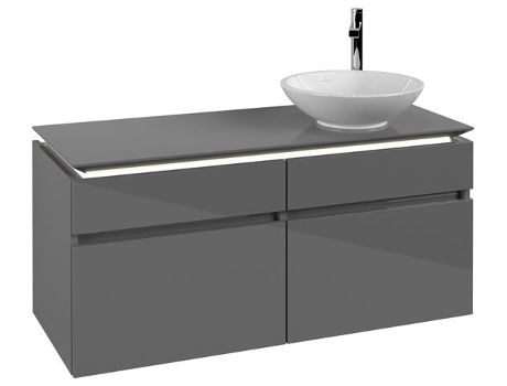 Villeroy &amp Boch Legato Vanity unit B582 1200x550x500mm lavabo a la derecha iluminación LED