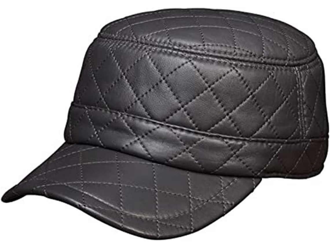 Casquette De Baseball En Cuir Véritable Homme – Plate Camel Con Doble Interior Cómodo Y