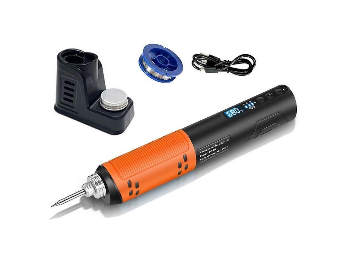 Soldadora Eléctrica Inalámbrica Usb Portátil Naranja 200-450℃ Led 1500mah
