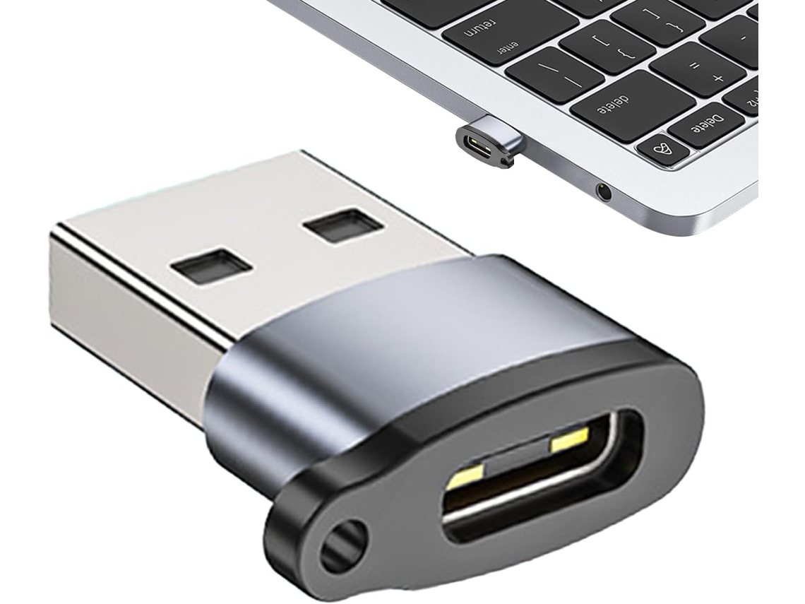 Adaptador USB C para tabletas y teléfonos celulares Adaptador USB A a USB C 2.0 hembra a macho Convertidor de aleación de aluminio con carga Gokoco