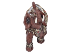 Estatua decorativa de elefante de resina para mesa, 13,5 x 6 x 14 cm, roja, grande