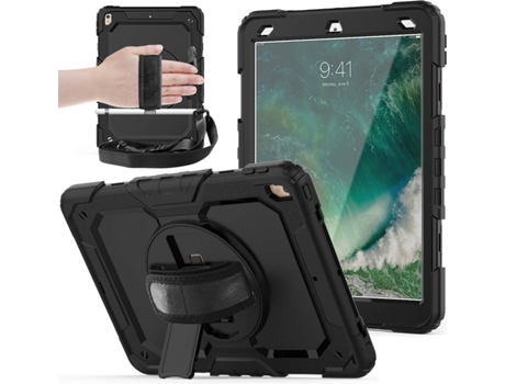 Carcasa + Protector de Pantalla + Soporte Tablet iPad PRO 10.5 2017 (iPad PRO 10.5 2017 - 10.5'' - Negro)