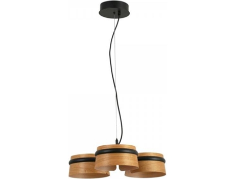 Lámpara de Techo FARO BARCELONA Loop (Negro - LED - 6 W - Madera)