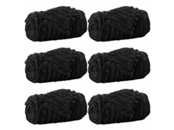 Mantitas De Sofá 6 Uds Negro 270 X 240 Cm Lana