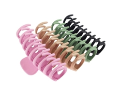 Pinza Para El Cabello Grande Para Mujer De 11 Cm (4,33 Pulgadas) Con Soporte Resistente Para Cabello Fino, Grueso O Corto (4 Unidades)