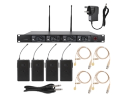 Micrófono Lavalier Inalámbrico Frecuencia Fija 621.5643.7mhz 1 a 4 Canales