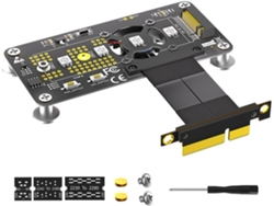 Cable De Extensión Para Tarjeta Elevadora Pcie X4 De Ssd Nvme M.2 Key Con Ventilador De Refrigeración