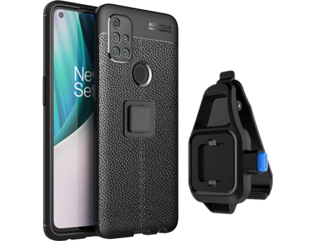 Funda Oneplus Nord N10 Rugged Leather con Soporte de Cintura Negro