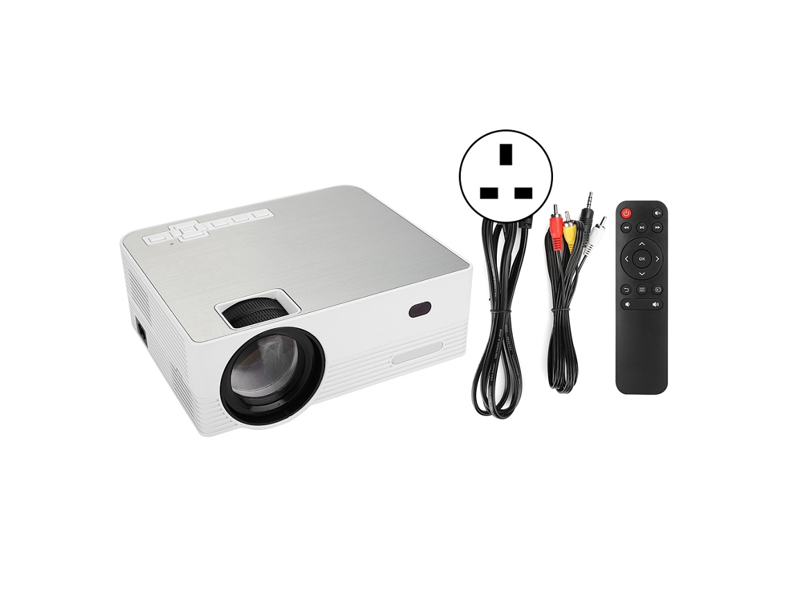 Proyector LED portátil Q6 Mini HD compatible con redes CA 100-240 V