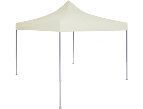 vidaXL Carpa plegable profesional para fiestas acero color crema 2x2 m