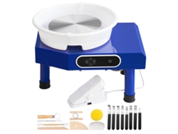 Máquina de rueda de cerámica Succebuy de 25 cm con pedal, herramientas de esculpido de 350 W