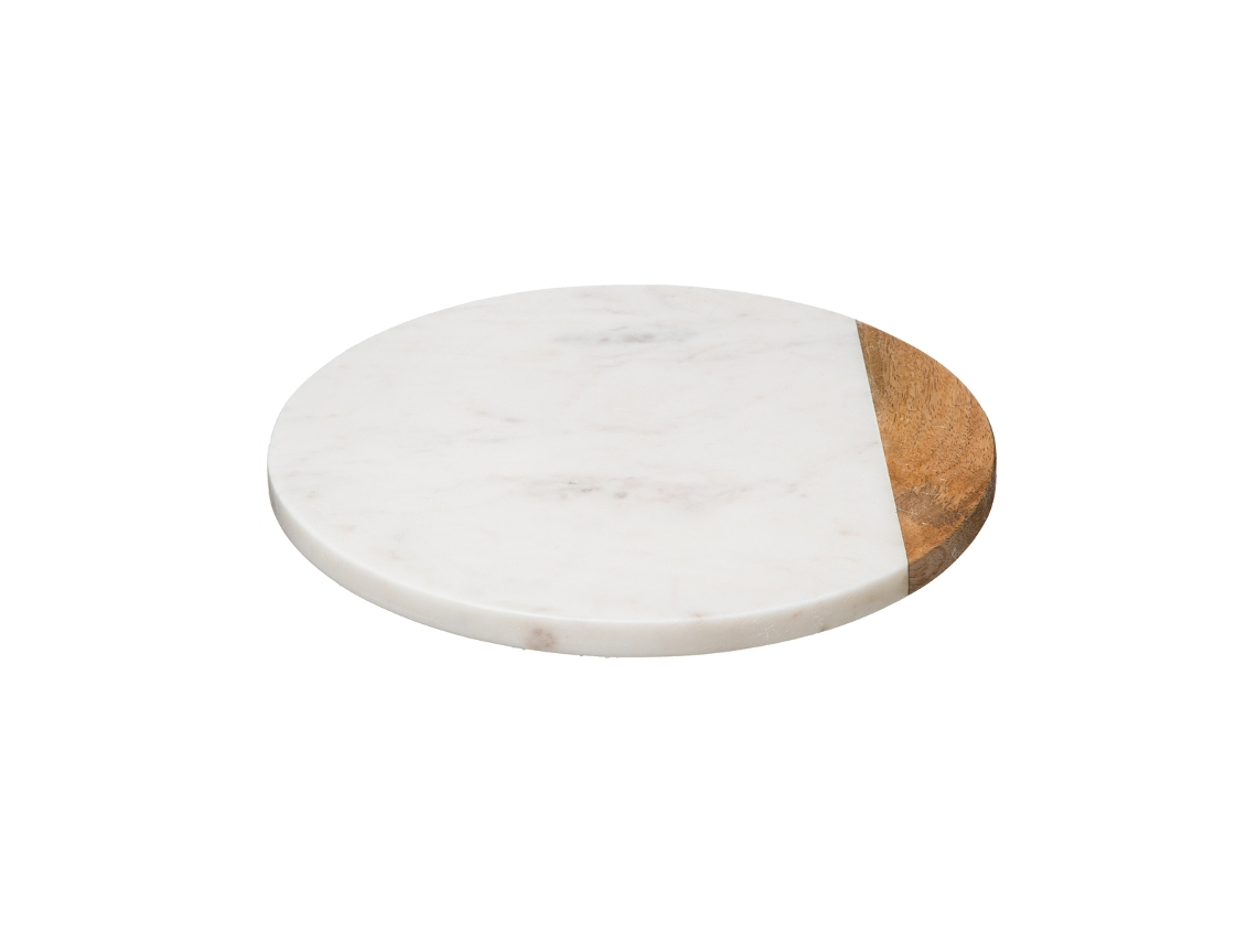 Placa Giratoria Geométrica De Mármol Blanco SG SECRET DE GOURMET