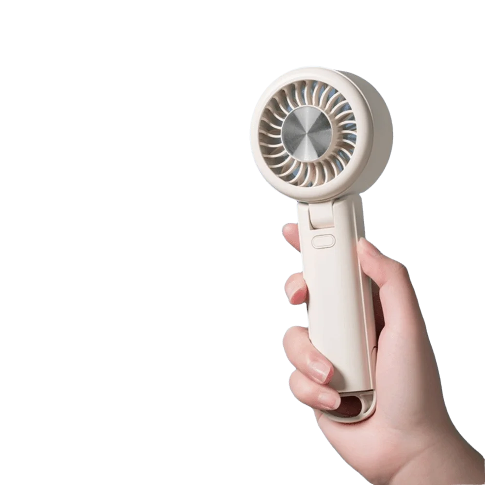 Ventilador Eléctrico De Alta Velocidad (marrón Claro) Con Carga Usb, Diseño Plegable Y Ajuste De Tres Velocidades.