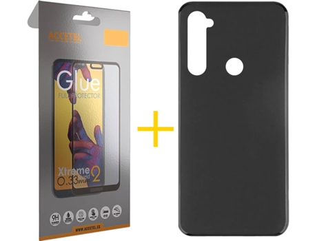 Kit Funda + Protector de Pantalla Xiaomi Redmi Note 8 ACCETEL Full (Negro)