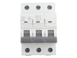 Disyuntor de 3 pines y 40 A con protector contra fugas eléctricas, 230/400 V CA, 50/60 Hz, IP20, sin marca.