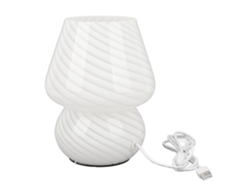 2026-lámpara Nocturna De Hongo De Vidrio Rayado, Regulable Continuamente, Luz Cálida Para Lectura, Comedor Y Decoración Hogar
