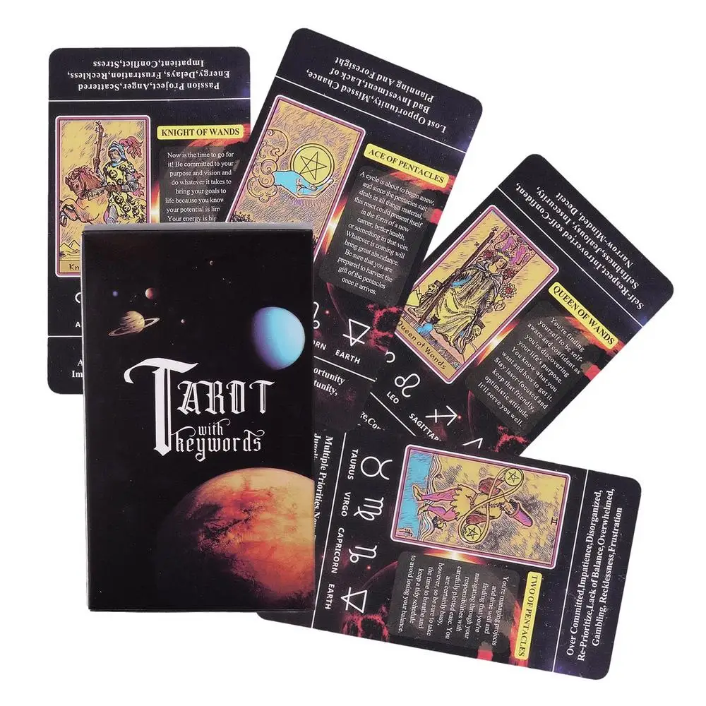 Una Baraja De Tarot Apta Para Principiantes, Con Explicaciones Para Cada Carta 78 Cartas En Total.