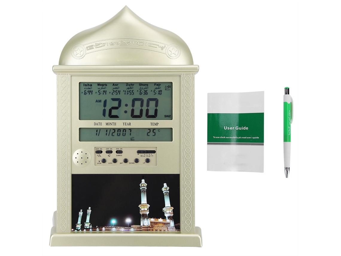 Reloj Digital LCD, Despertador Islámico con Azan para Oraciones. Kofihety