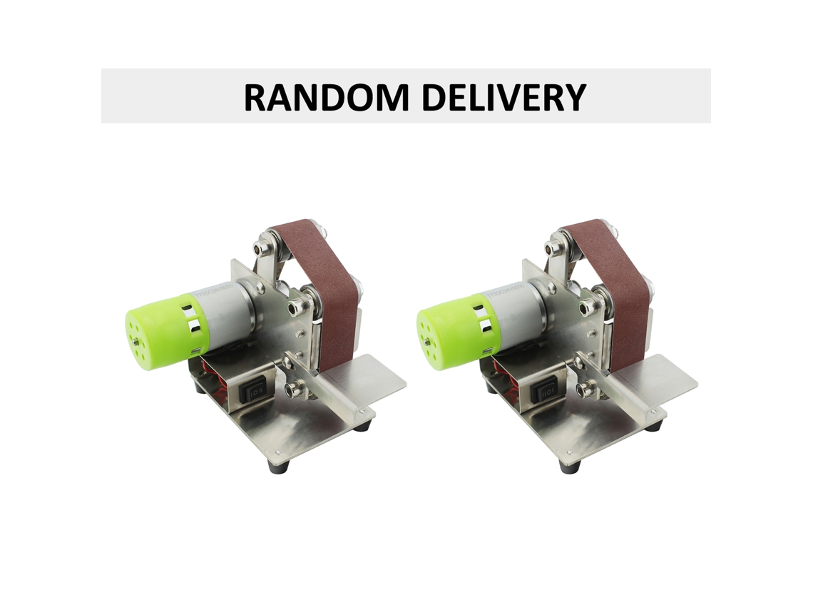 Lijadora De Banda Eléctrica Mini Geevorks Con 7 Velocidades Ajustables Y 10 Bandas Para Madera, Metal Y Acrílico, 30*330 Mm