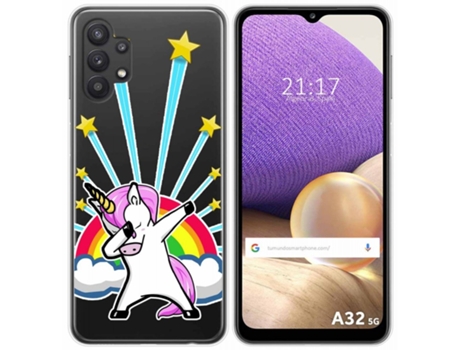Carcasa Samsung Galaxy A32 5G TUMUNDOSMARTPHONE Dibujos Transparente Multicolor