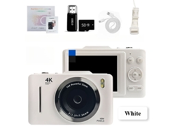 Zoom Compacto Portátil De La Cámara Digital 4k Hd 16x Pantalla 32g De 28 Pulgadas Blanca Zruxe