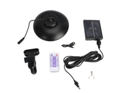 Bj-Light para guarda-sol solar de exterior com modo programável, carregamento USB, bateria, tecido e controlo remoto LED para terraço, praia e campismo.