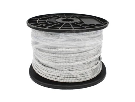 Cable acero 6mm.galvanizado (6x7x1) rollo 100 m