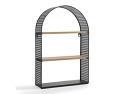Jäller - Mueble de pared metálico de 3 estantes, 53 x 35 x 14 cm, color negro [EN.CASA]