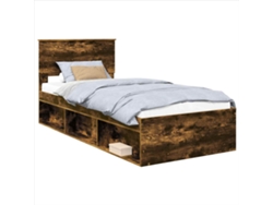 Maison Exclusive - Estructura De Cama Con Cabecera Roble Ahumado 75 X 190 Cm