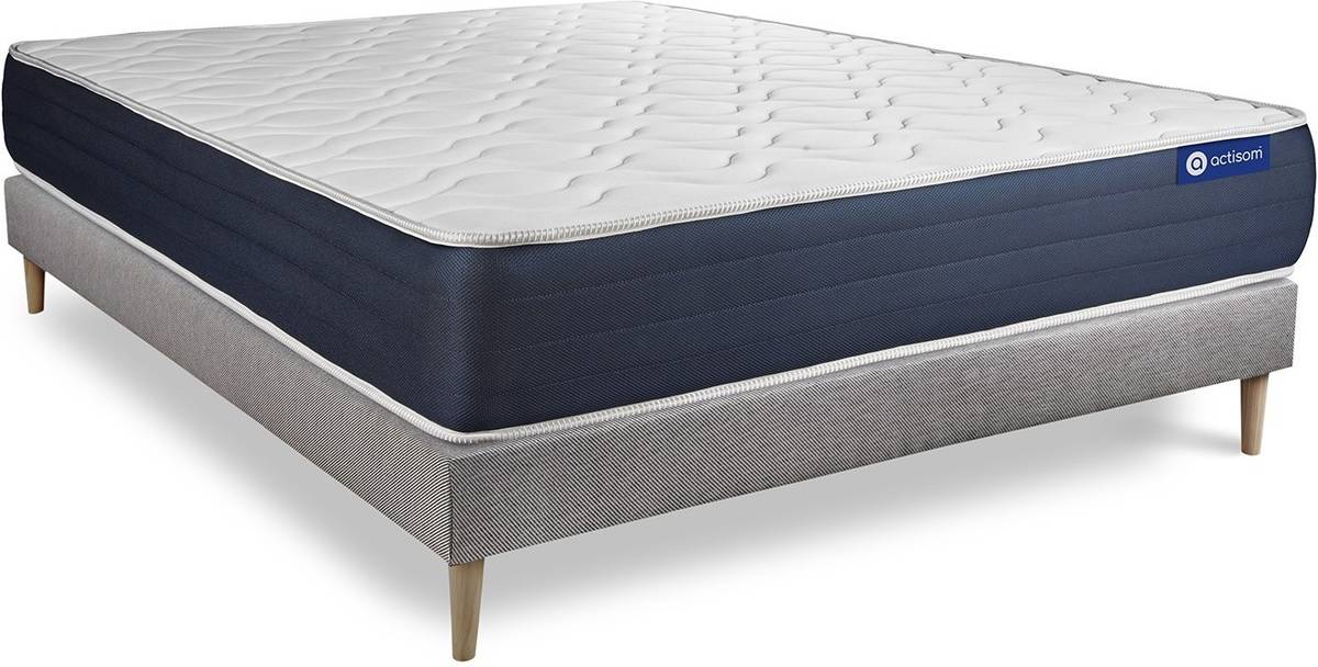 Conjunto de Somier + Colchón ACTISOM Actimemo Sleep (Gris - 140x190cm)